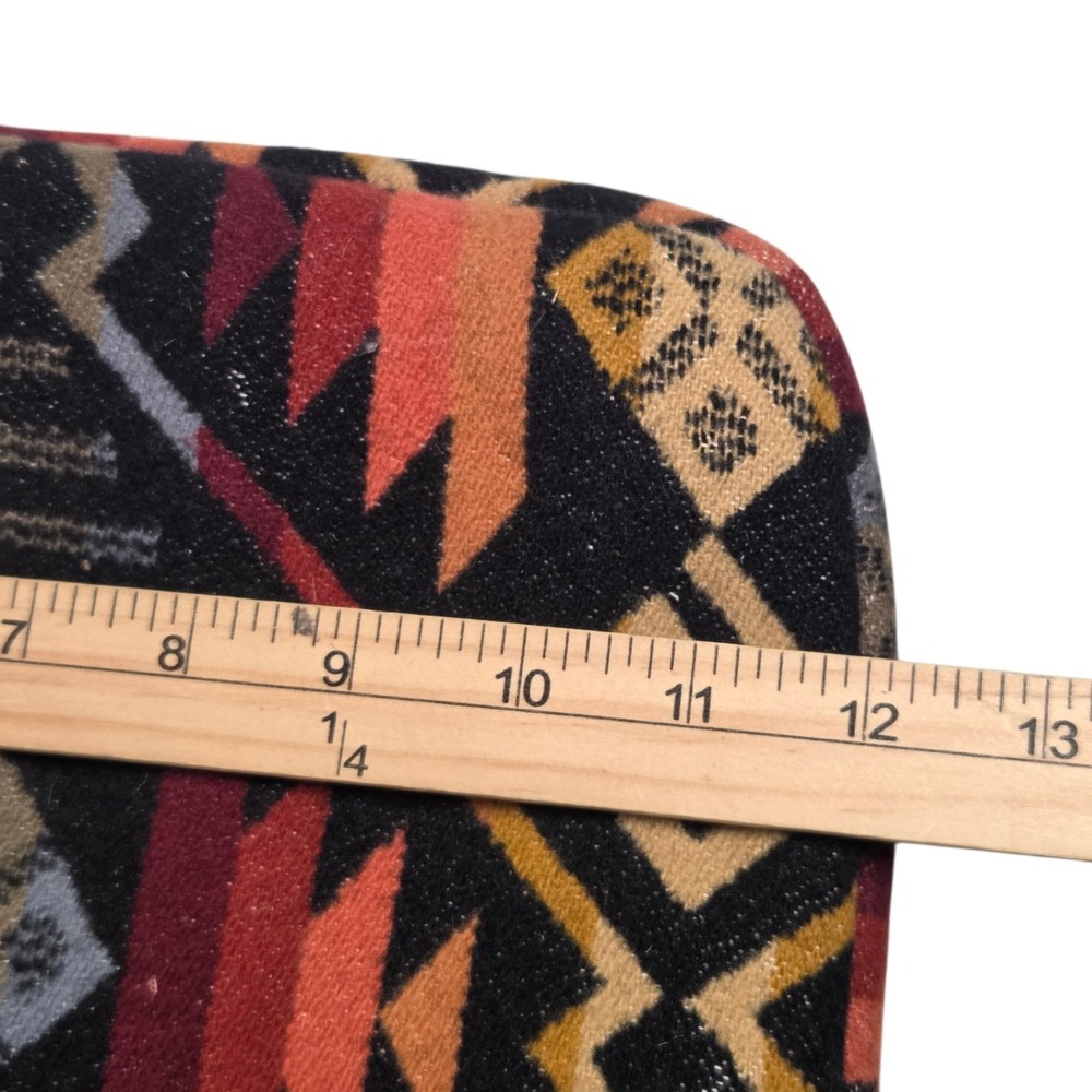 Pendleton Aztec Coyote Butte Wool Leather Laptop Bag Red Black 16" × 12" Large - Picture 8 of 11